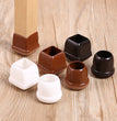 16PCS Transparent Table Chair Leg Protectors Caps Round Square for Furniture Foot Legs Cover Floor Protector with Felt Bottom