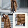 Winter coats women down jackets 2024 long slim solid color coat female Jackets outerwears woman parkas clothes zip fur collar