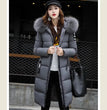 Winter coats women down jackets 2024 long slim solid color coat female Jackets outerwears woman parkas clothes zip fur collar