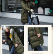 Winter coats women down jackets 2024 long slim solid color coat female Jackets outerwears woman parkas clothes zip fur collar