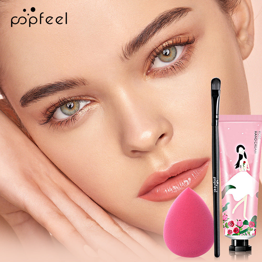 POPFEEL Makeup Full Kit Female Make Up Set Eye Shadow Eyeshadow Palette Lip Gloss Mascara Eyeliner Brushes Bag Make-up for Women