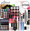 POPFEEL Makeup Full Kit Female Make Up Set Eye Shadow Eyeshadow Palette Lip Gloss Mascara Eyeliner Brushes Bag Make-up for Women