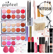 POPFEEL Makeup Full Kit Female Make Up Set Eye Shadow Eyeshadow Palette Lip Gloss Mascara Eyeliner Brushes Bag Make-up for Women