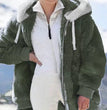 New Style Autumn And Winter Loose Plush Zipper Hooded Jacket Woman