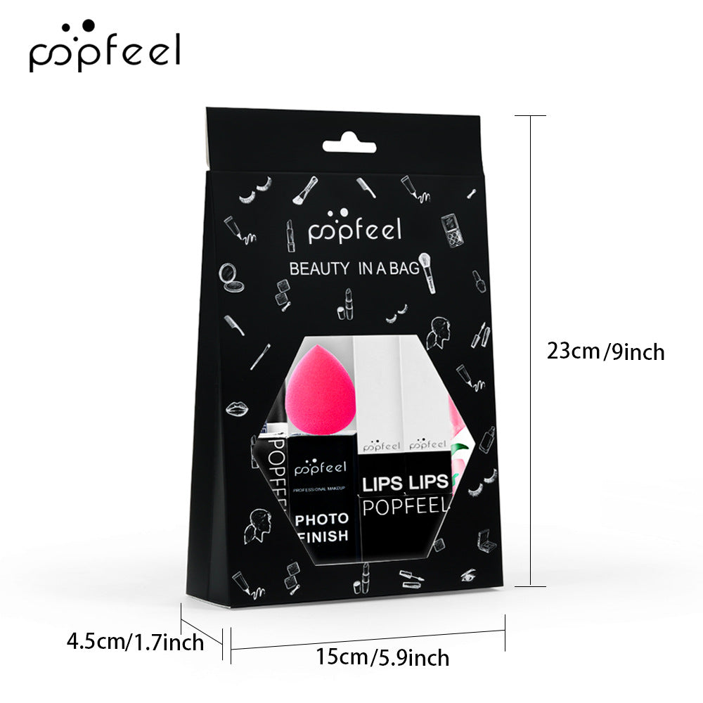 POPFEEL Makeup Full Kit Female Make Up Set Eye Shadow Eyeshadow Palette Lip Gloss Mascara Eyeliner Brushes Bag Make-up for Women