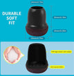 8PCS Chair Leg Floor Protectors with Thick Wrap Felt Pads Silicone Furniture Leg Covers Black Table Feet Cups to Protect Caps