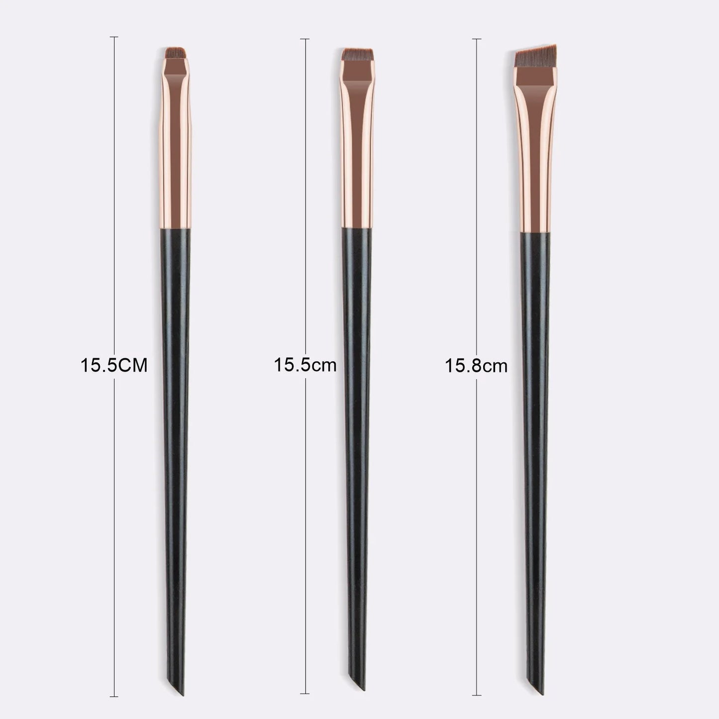 3 Pcs edge eyeliner brush oblique head eyebrow brush outline eyeliner brush ultra-thin eyeshadow brush makeup tools