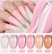 LILYCUTE 6PCS/SET 7ml Jelly Pink Nude Translucent Gel Nail Polish Set Semi Permanent Soak Off Nail Art Manicure Gel Set