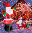 Backpack Santa Claus Christmas Decoration Inflatable Toys With LED Light 1.8M Inflatable Model Holiday Gift Indoor Outdoor Decor