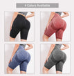 Women Butt Lifting Yoga Shorts Elastic Workout High Waist Tummy Control Ruched Booty Pants Seamless Gym Compression Tights