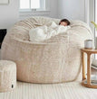 No Stuffed Gray Bean Bag Chair Giant Beanbag Pouf Sofa Bed Puff Futon Room Seat Tatami Relax Lounge Furniture Only Bag Case