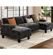 U Shaped Sectional Couches for Living Room, 111 Inch Modular Sofa with Double Chaise, Large Lounge Couch for Apartment