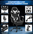 Gaming Chair, Backrest and Seat Height Adjustable Swivel Recliner Racing Office Computer Ergonomic Video Game Chair