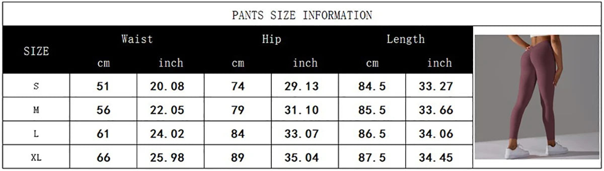 Scrunch Butt Gym Leggings Sexy V Waist Push Up Leggings Women Fiteness Leggings Naked Feeling Yoga Pants Workout Tights Leggings