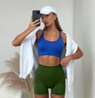 2024 New Summer Solid Yoga Shorts Chic Simple Style High-waisted Hip Lift Women's Sports Shorts