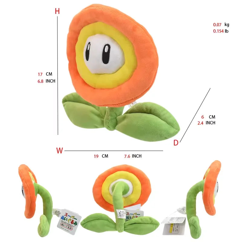 41Styles Mario Luigi Toad Toadette Doll Princess Peach Ice Fire Flower Poison Piranha Plant Super Star Bob-omb Stuff Plush Toy