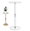 Acrylic Drink Table Clear Small Round End Table For Drinks Modern Living Room Side Table For Drinks Snacks Phones Coffee Drink