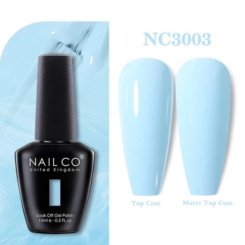 NAILCO 15ml Nail Gel Polish Vernis Semi Permanent UV Varnish Nails Art Manicure Design TOP BASE Hybrid Nail Supplies Nail Glue