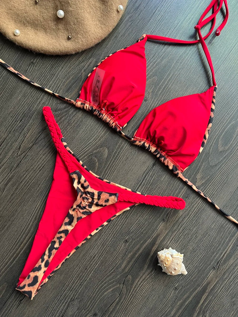 RUOTONGSEPT Swimwear Women Leopard Print Brazilian Bikini Set Sexy Thong Swimsuit Two Pieces Bathing Suit Women 2023 Beach Wear