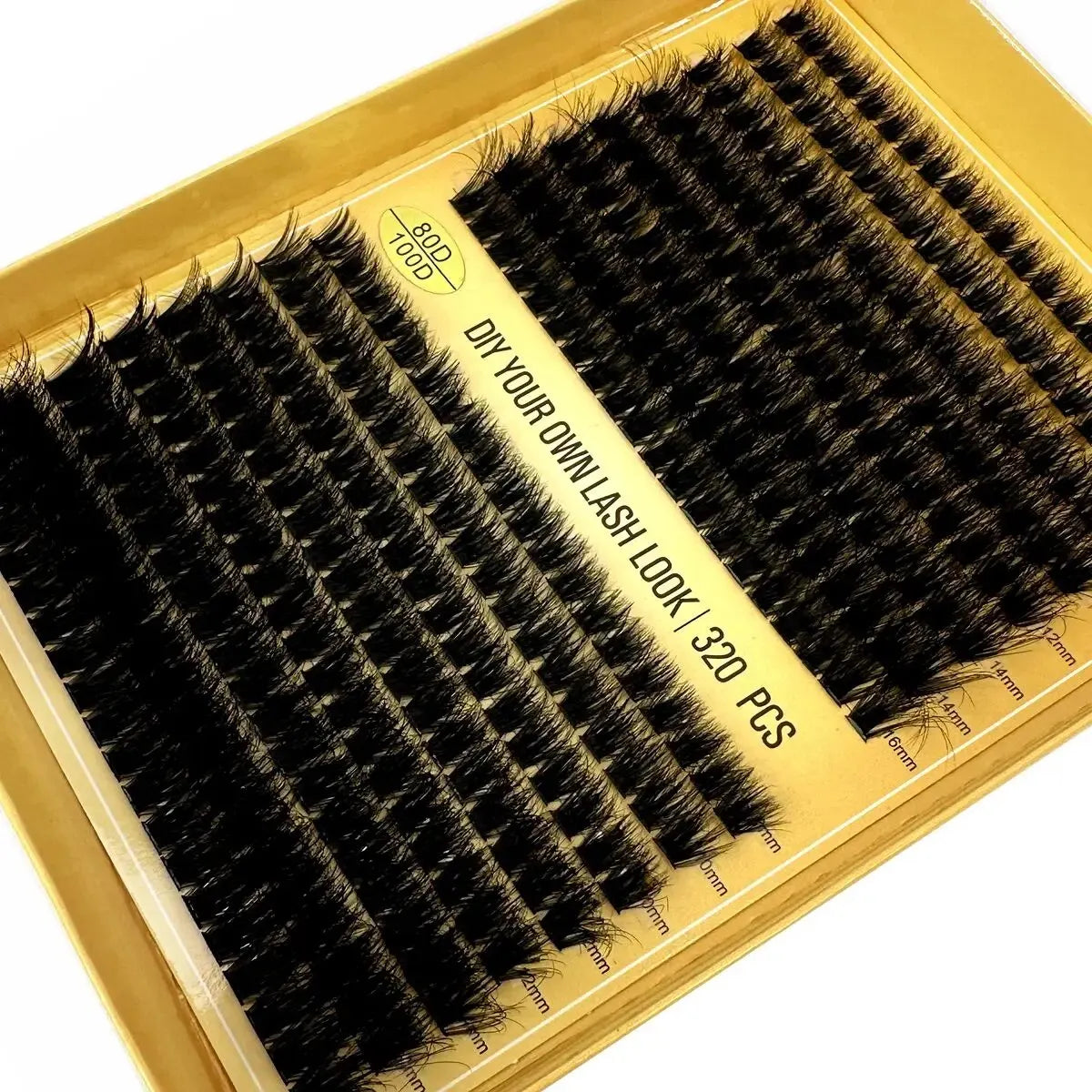 320 Bundles 60D/80D/100D Cluster Eyelash Extension Thick Style Individual Eyelashes Handmade Eyelash Bundles 5D Fluffy Mink Lash