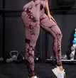 Seamless High Waist Leggings Women Tie Dye Leggings Fitness Sports Running Yoga Pants Hip Liftting Elastic Knitting Tights