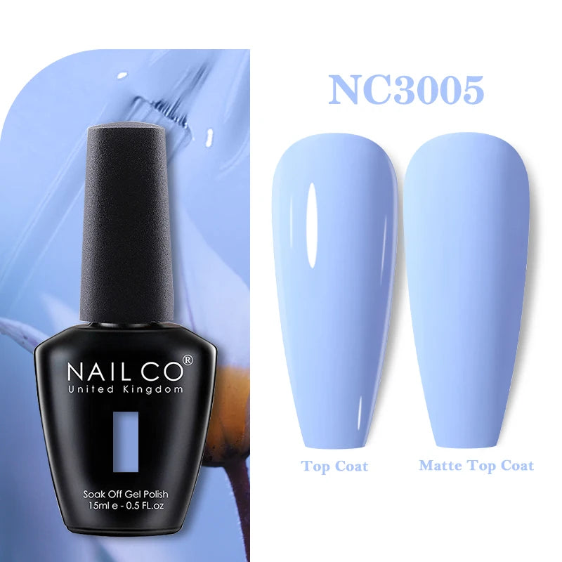 NAILCO 15ml Nail Gel Polish Vernis Semi Permanent UV Varnish Nails Art Manicure Design TOP BASE Hybrid Nail Supplies Nail Glue