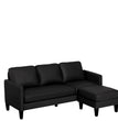 Convertible Sectional Sofa Couch, Faux Leather Sectional Sofa Couch with Reversible Chaise L Shaped Couch Sofa Set 3 Seater