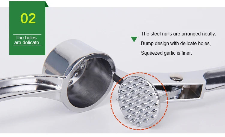 Garlic Press Mincer Stainless Steel Multifunction Crusher Kitchen Cooking Ginger Squeezer Masher Handheld Ginger Mincer Tools