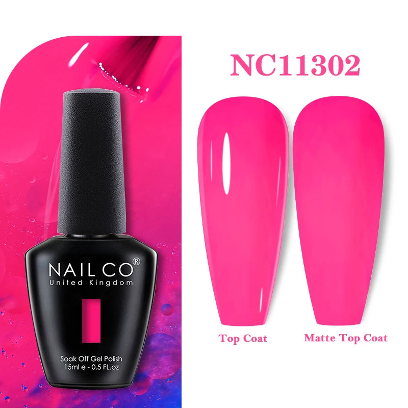 NAILCO 15ml Nail Gel Polish Vernis Semi Permanent UV Varnish Nails Art Manicure Design TOP BASE Hybrid Nail Supplies Nail Glue