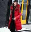 Winter coats women down jackets 2024 long slim solid color coat female Jackets outerwears woman parkas clothes zip fur collar