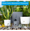 Transparent Double Layer Plastic Flower Pot Self Watering Flowerpot Cotton Rope Watering Small Plant Pot with Injection Port