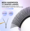 NAGARAKU YY Shape Double and Triple Tips Eyelash Extensions Hand Woven Premium Soft Natural Interlaced Makeup Mesh Net