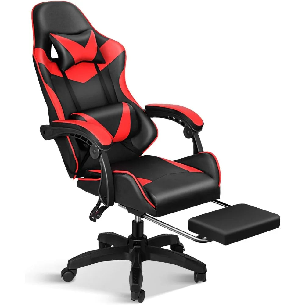 Gaming Chair, Backrest and Seat Height Adjustable Swivel Recliner Racing Office Computer Ergonomic Video Game Chair