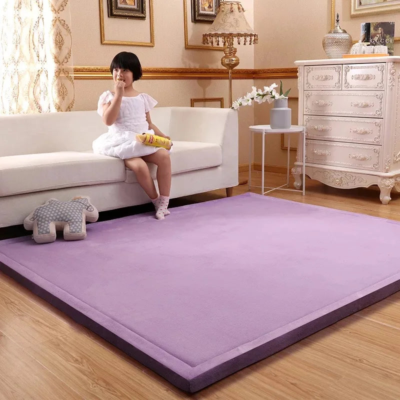 Latest Japanese Style 3CM Thickening Coral Fleece Velvet Mattress Camel Bed Mattress Living Room Tatami Carpet Baby Crawling Mat