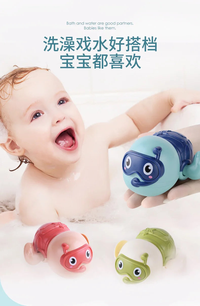 Baby Bath Toys for Kids Swimming Floating Clockwork Cute Water Play Toys Funny Children Educational Bathroom Shower Bathtub Toy