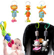 New Baby Animal Rattles Bed Stroller Bell Toys Newborn Grab Ability Training Dolls Educational Plush Infant Toy 0-12 Month