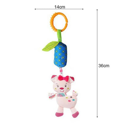 11pcs optional,baby crib bell rattle baby stroller hanging bell multifunctional pinch bright colours to attract baby's attention