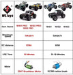 1:16 70KM/H Or 50KM/H 4WD RC Car With LED Remote Control Cars High Speed Drift Monster 4x4 Truck for Kids vs Wltoys 144001 Toys