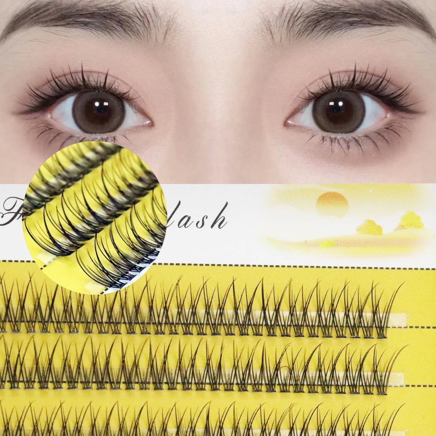 20/30/40D Cluster Eyelashes Natural Eyelash extension Indiviual bunches 1 box/60 bundle makeup Tools Soft box Lashes wholesale