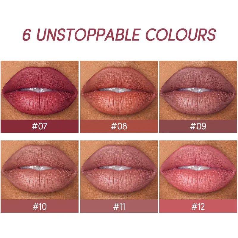 Matte Lipstick&lip Liner Set 12 Colors Waterproof Lip Liner High Pigmented Slim Long Lasting Lip Gloss