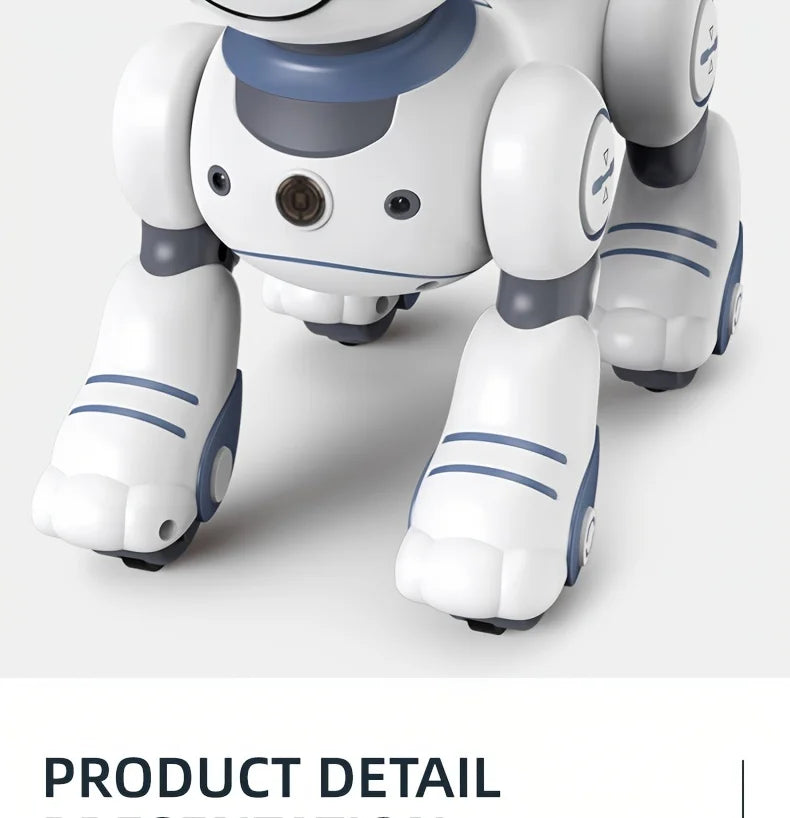 Intelligent Stunt Remote Control Robot Dog Toy, Programmable Robotic Puppy,Smart Interactive,Singing Dancing Following, Kid Gift