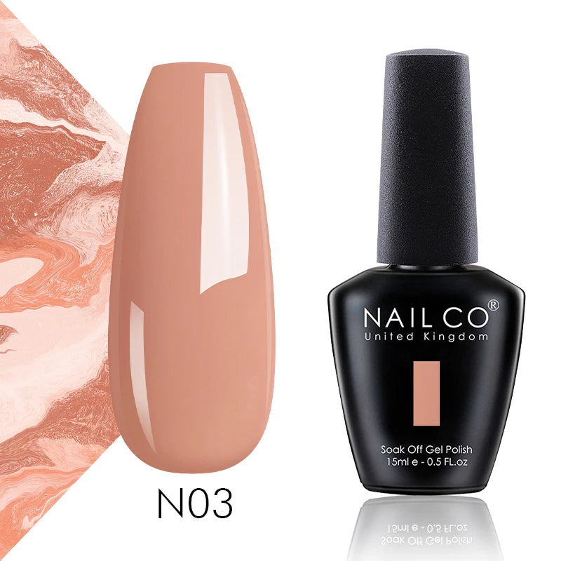 NAILCO 15ml Translucent Color Gel Nail Polish Vernis Semi Permanent UV LED Gel Polish For Nail Art Gel Manicure TOP BASE Varnish