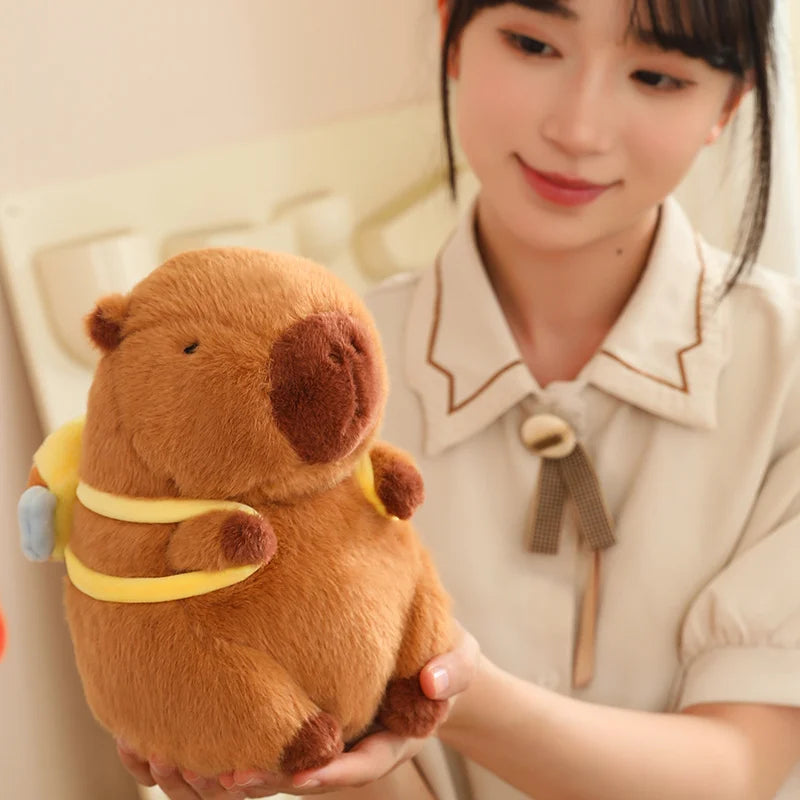 Lotus leaf Capybara Plush Toy  Oyster Bee Bckpack Capibara Cosplay Unicorn Dinosaur Boba Bread Ring Decor Stuffed Animals