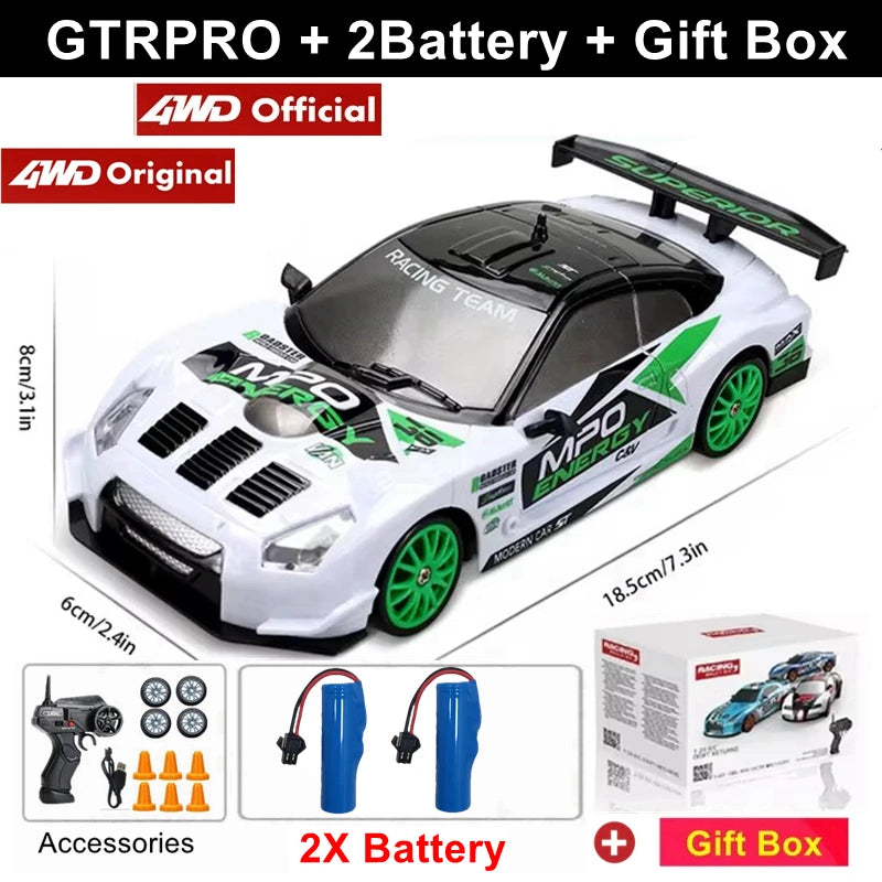 4WD RC Drift Car Remote Control GTRPRO AE86PRO Model 4x4 Racing RTR Radio Truck Vehicle Toy Gift for Boy Girl Children Kid Adult