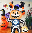 1.8M/6FT Halloween Inflatable Toy Giant Pumpkin Skull Ghost Outdoor Yard Garden Decoration Horror Inflated Model with LED Lights