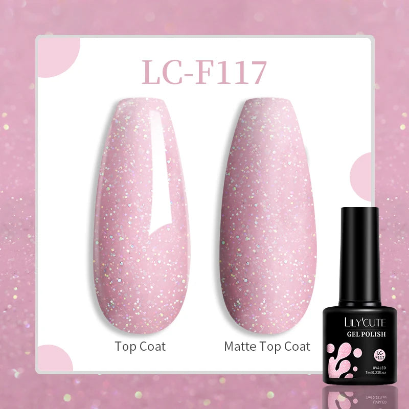 LILYCUTE 129 Colors 7ML Nail Gel Polish Nail Supplies Vernis Semi Permanent Nail Art Manicure Soak Off LED UV Gel Nail Varnishes