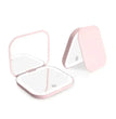 2X magnifying Compact Small Mini Gift Vanity Table Folding Led Lights Portable Hand Held Pocket Makeup Mirror