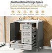 Bathroom Vanity Cabinet Sink 30”, Single Sink Top Combo Set with Drawers Storage, Bathroom Sink Cabinet 30*34*18(Without Faucet)