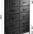 Tall Dresser for Bedroom with 10 Drawers, Chest of Drawers, Fabric Dresser for Closets, Storage Organizer Unit with Fabric Bins,