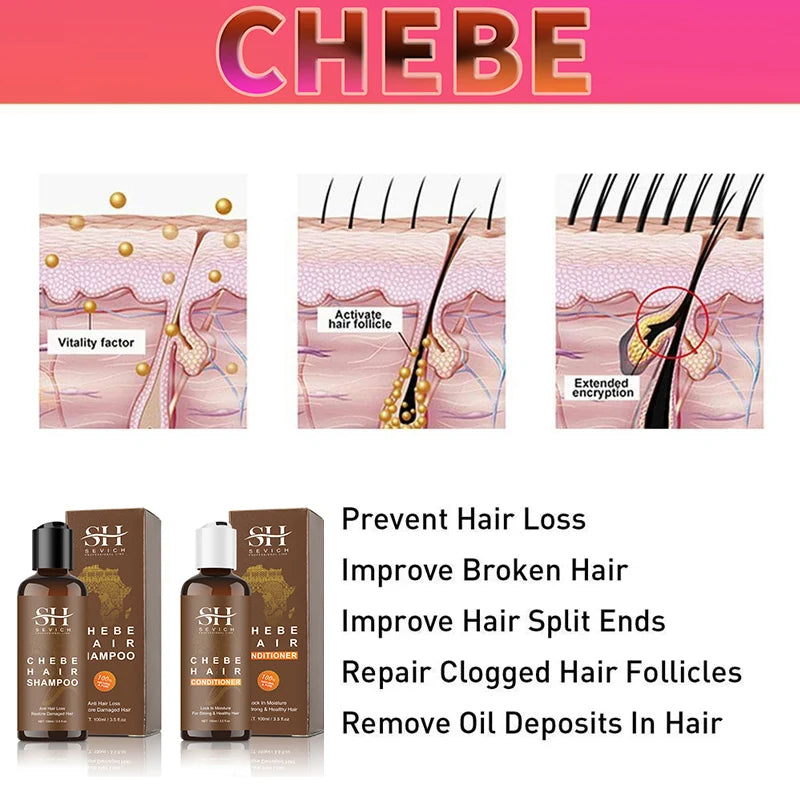 Sevich Chebe Hair Loss Treatment Spray Traction Alopecia Chebe Powder Essential Oil Africa Crazy Hair Growth Products Hair Care